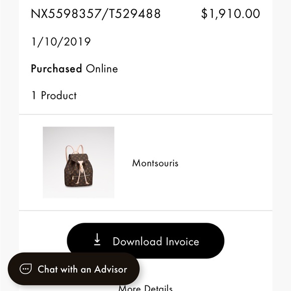 💙AUTHENTIC LOUIS VUITTON montsouri backpack - Picture 2 of 6